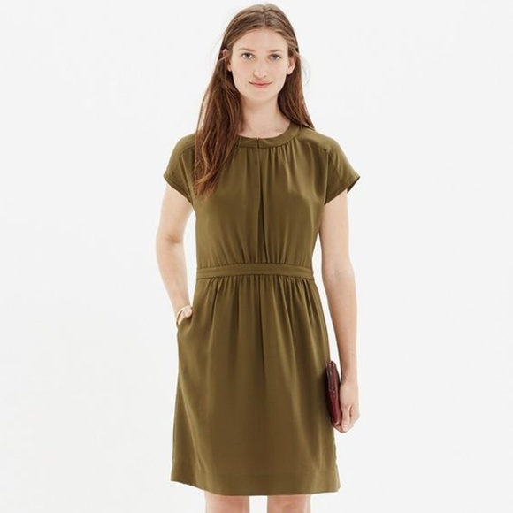 Madewell Dresses & Skirts - Madewell Green Silk Dress
